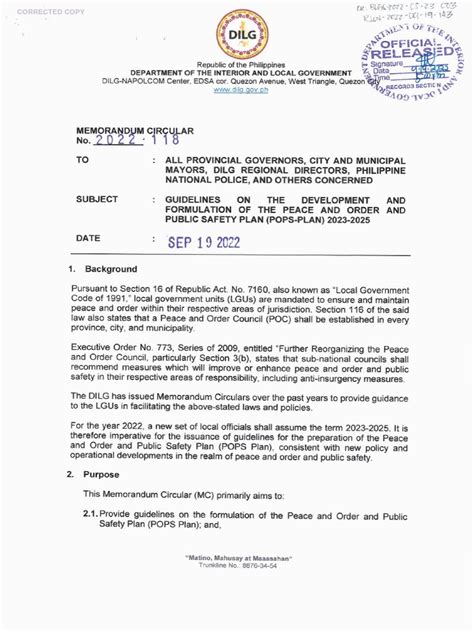pops dilg|Guidelines on the Development and Formulation of the Peace .